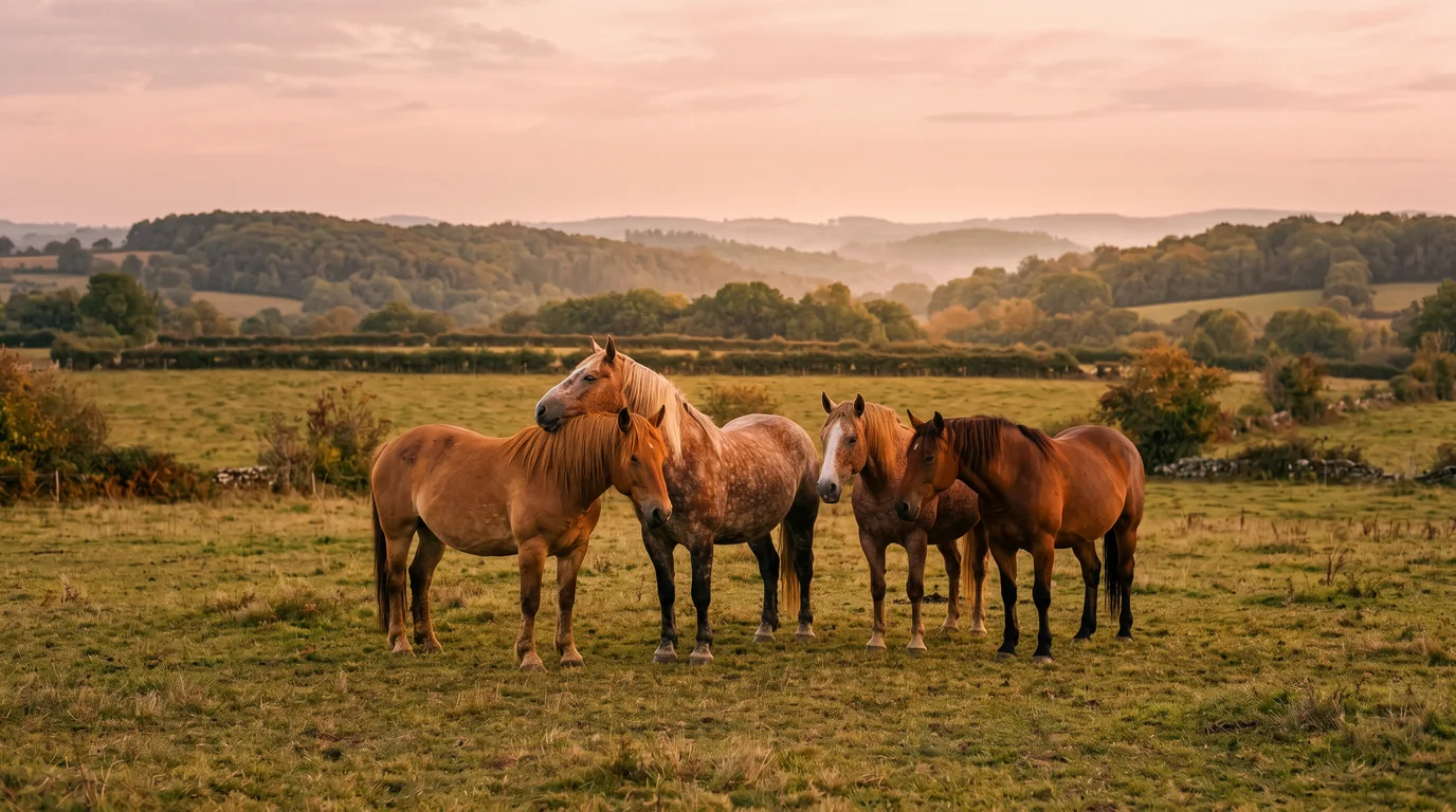 Les chevaux du Les Ecuries Du Tilleul en liberté, Corrèze